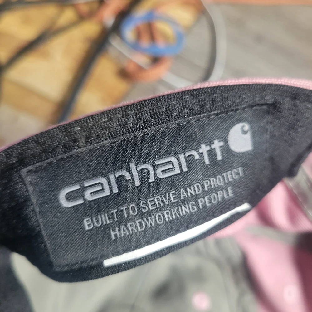 Carhartt Cap Pink OS‎ Adjustable Strap NWOT Logo USA Women's Hat Canvas Farm